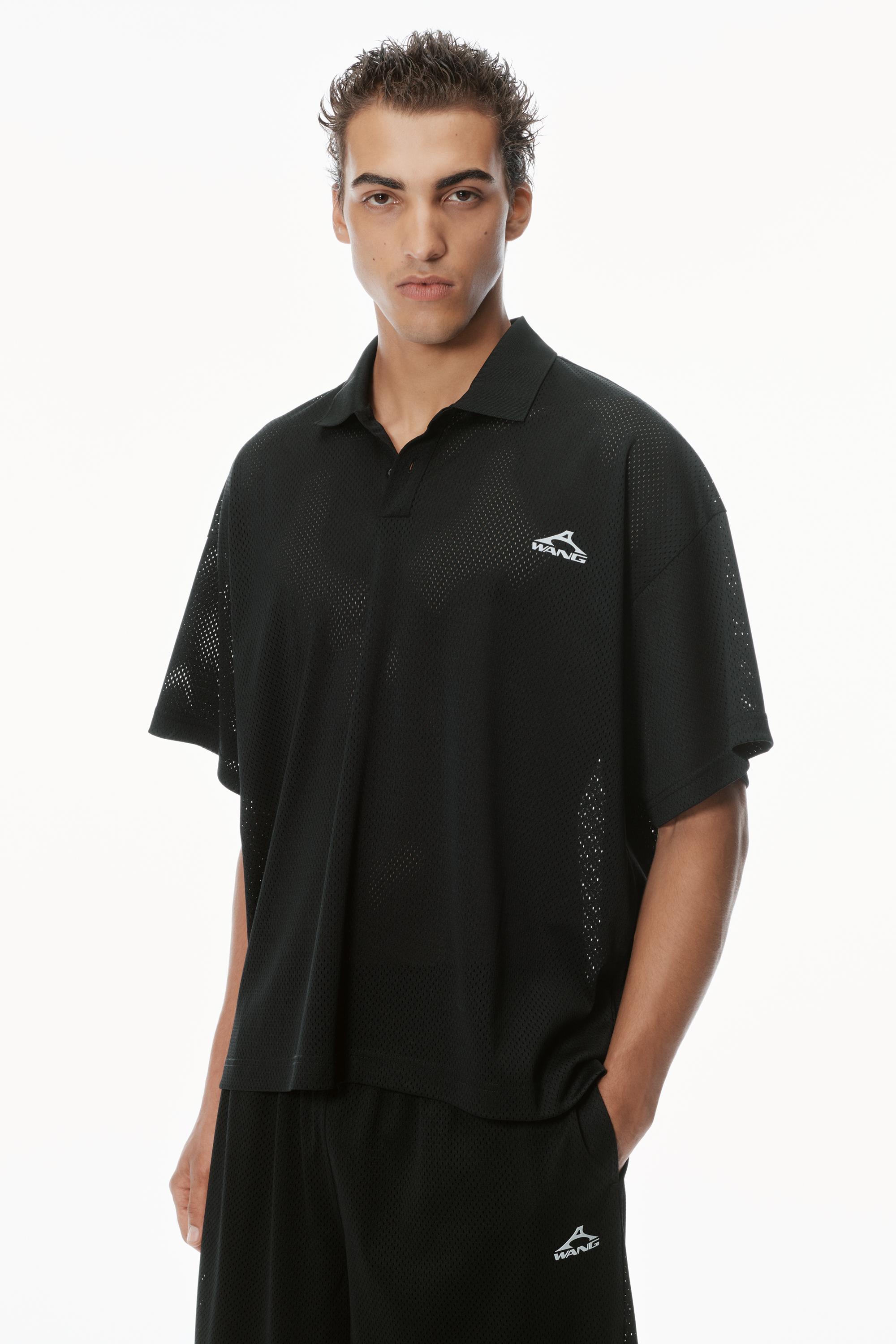 Unisex Athletic Mesh Logo Polo Product Image