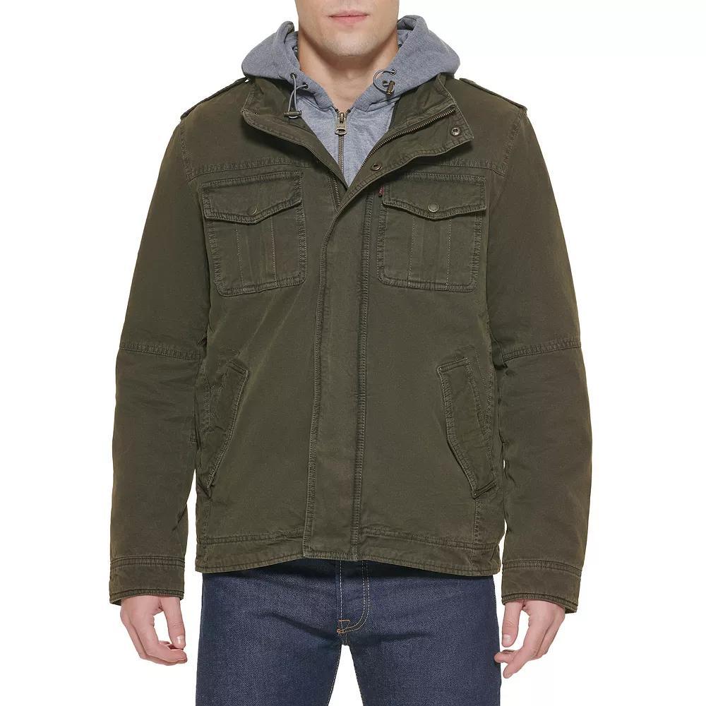 Men's Levi's® Hooded Sherpa Lined Trucker Jacket,  Product Image