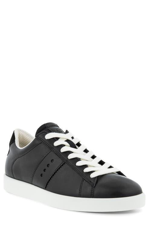 ECCO Street Lite Retro Sneaker Black) Women's Shoes Product Image