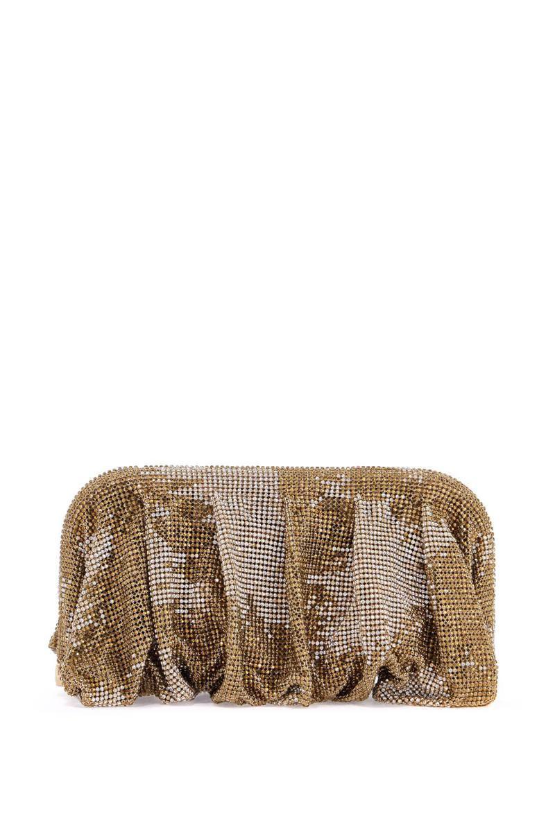 BENEDETTA BRUZZICHES Large Gold Rhinestone Net Bag Product Image