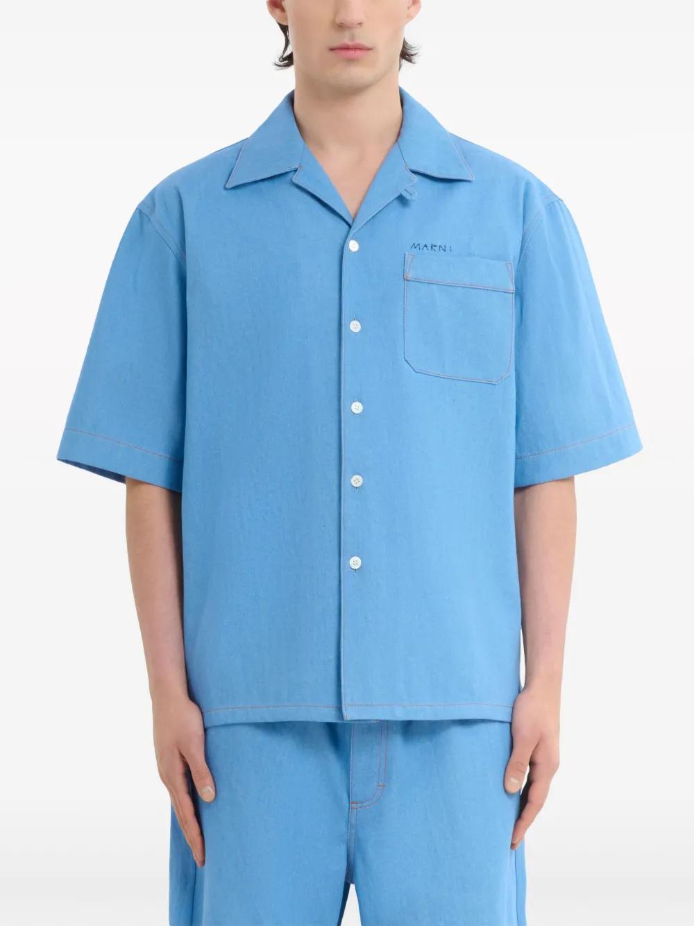 patch-pocket cotton shirt Product Image