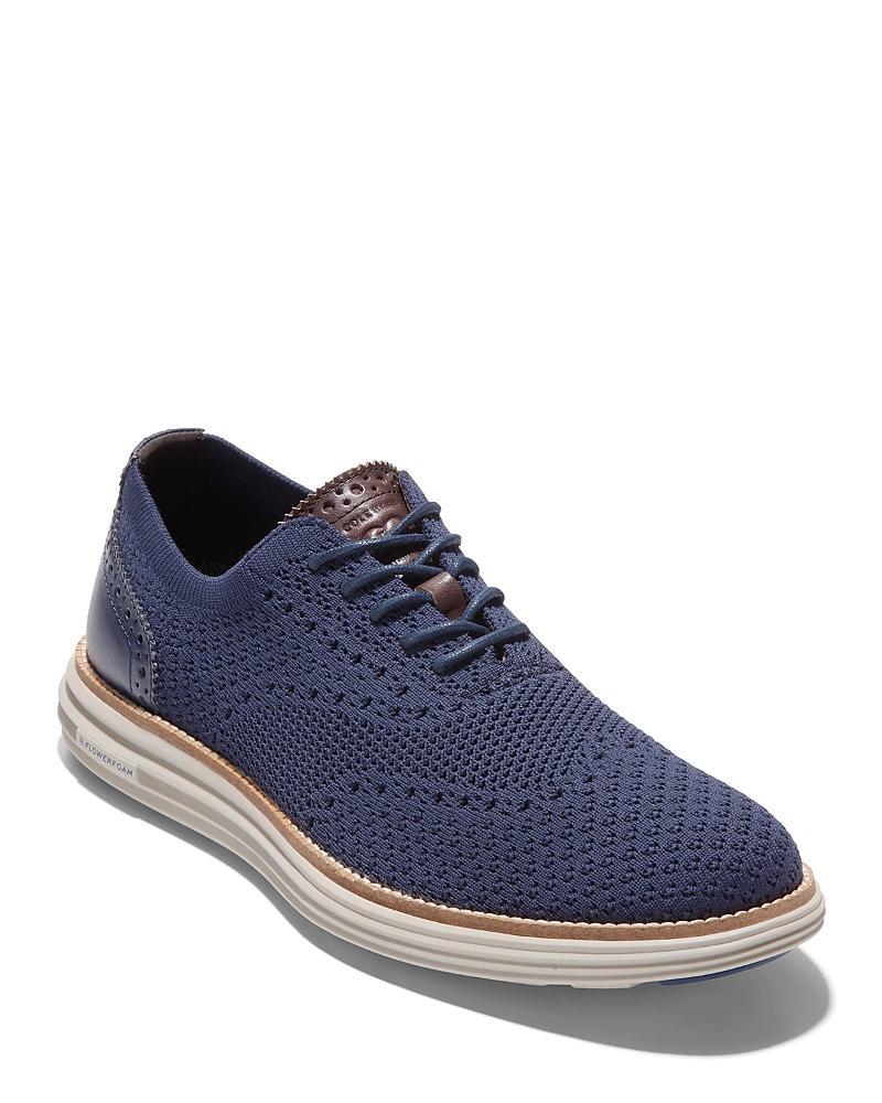 Cole Haan Mens riginal Grand Remastered Stitchlite Oxfords - Blue Size 12 Product Image