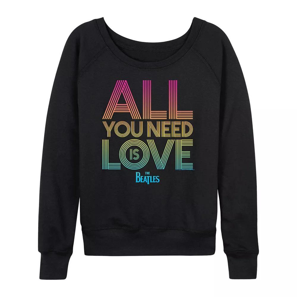 Women's The Beatles All You Need Is Love French Terry Long Sleeve Tee,  Product Image