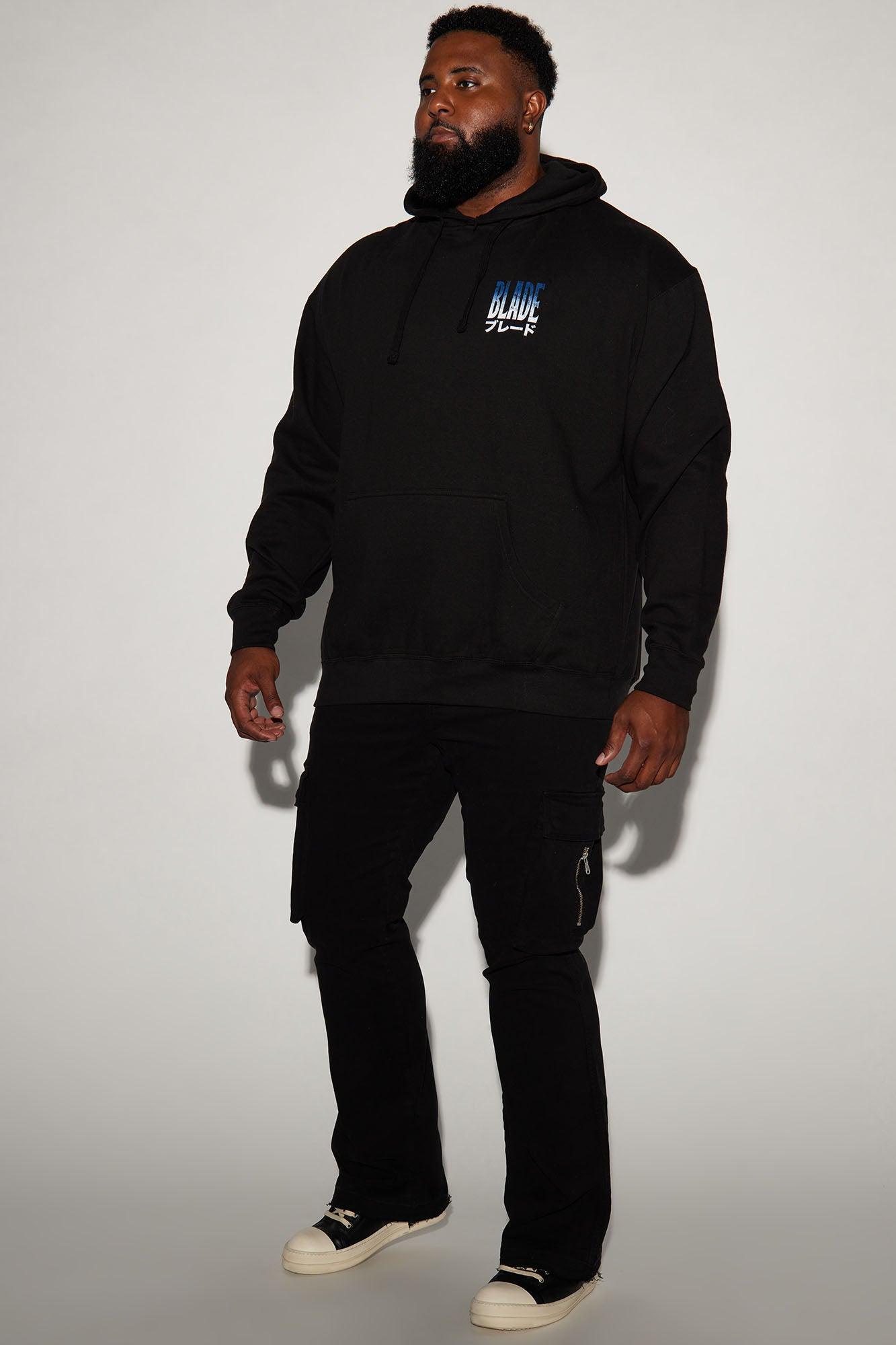 Affection Stacked Skinny Flare Cargo Pants - Black Product Image