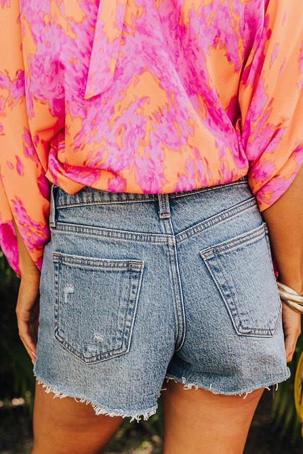 Just USA Anayeli High Waist Distressed Shorts Product Image