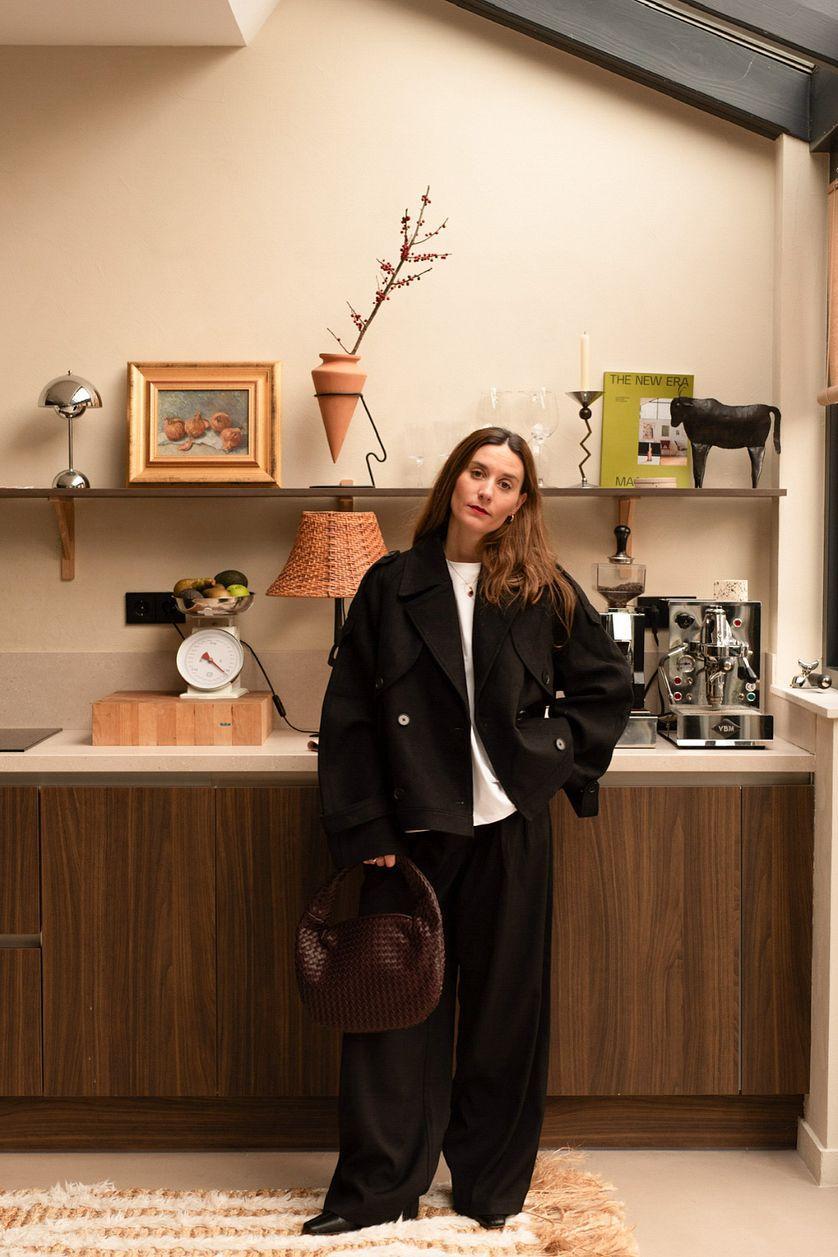 Short Wool Blend Raglan Jacket Product Image