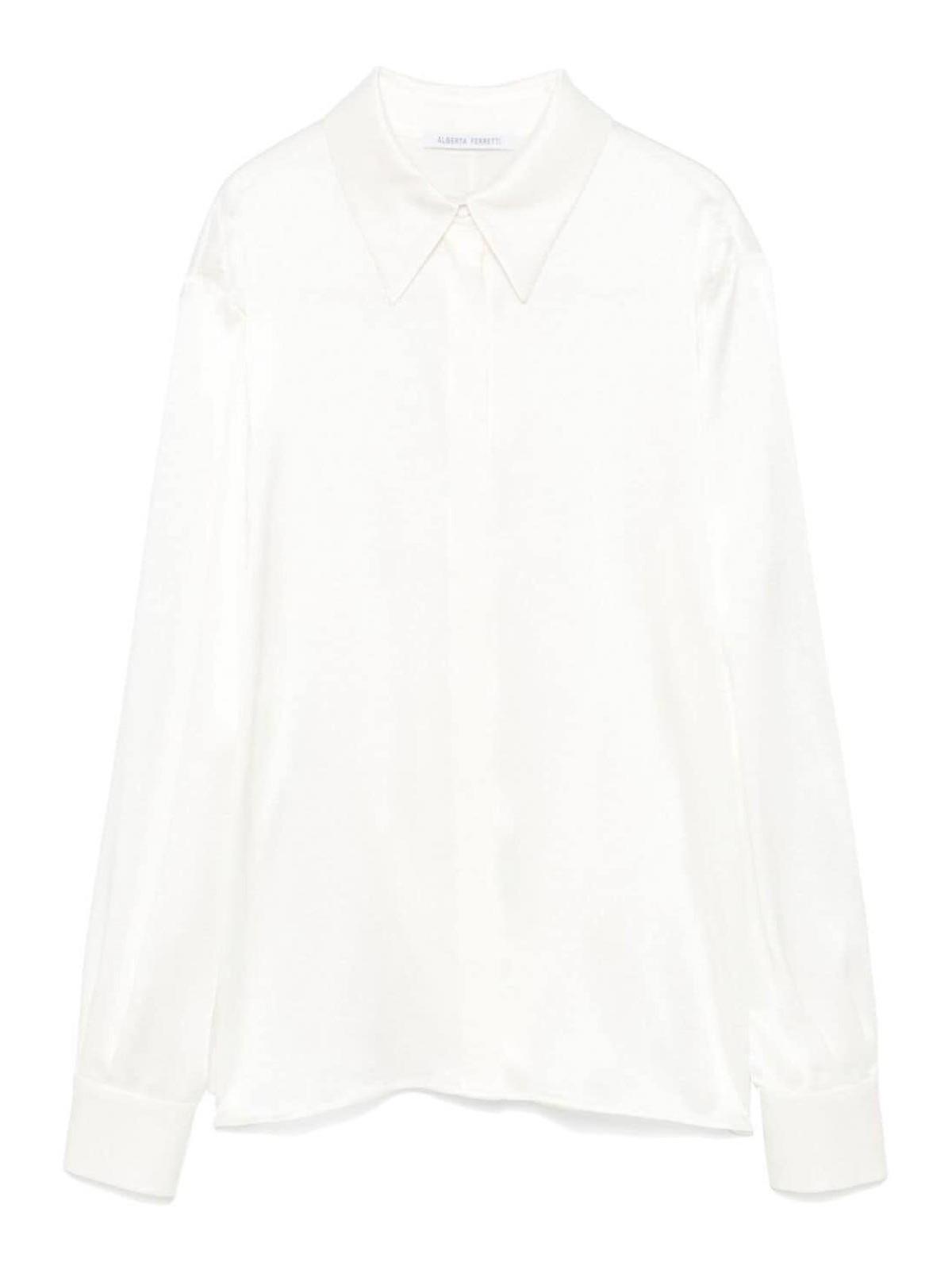 ALBERTA FERRETTI White Satin Shirt Product Image