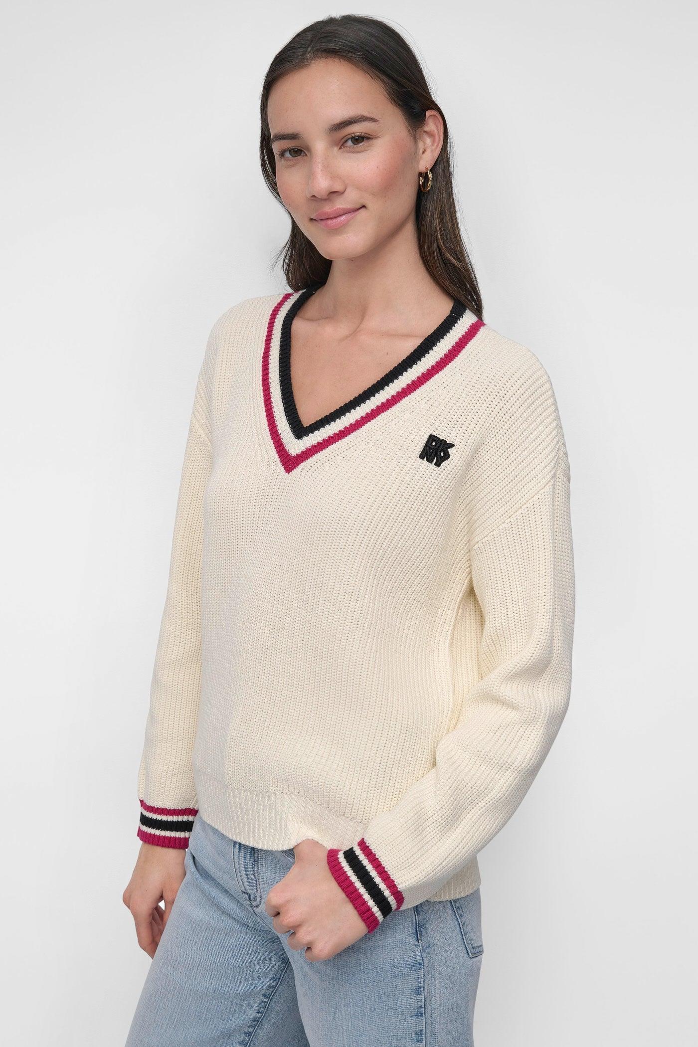 STRIPED LOGO-EMBELLISHED SWEATER Product Image