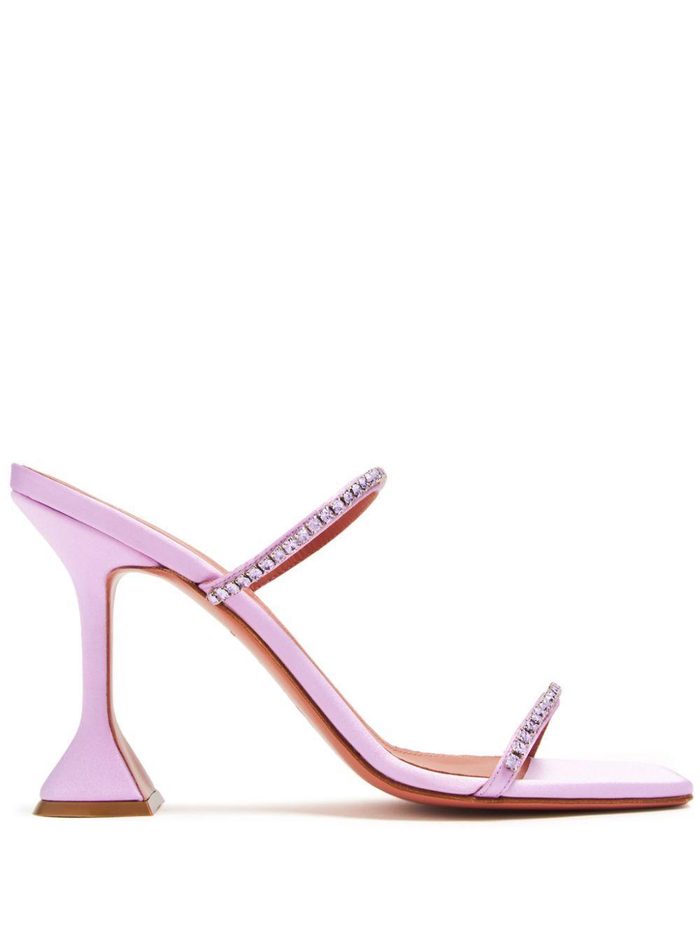 AMINA MUADDI Pink Gilda Slipper Heeled Sandals Product Image