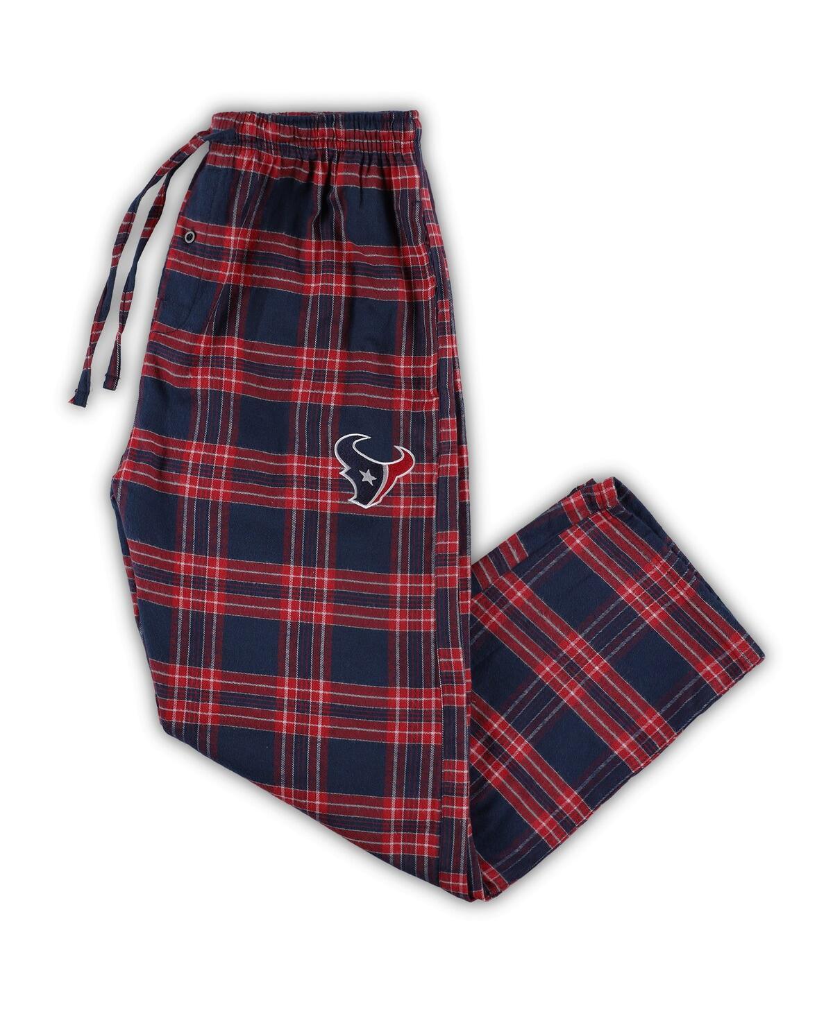 Mens Concepts Sport /Red Houston Texans Big & Tall Flannel Sleep Set Blue Product Image