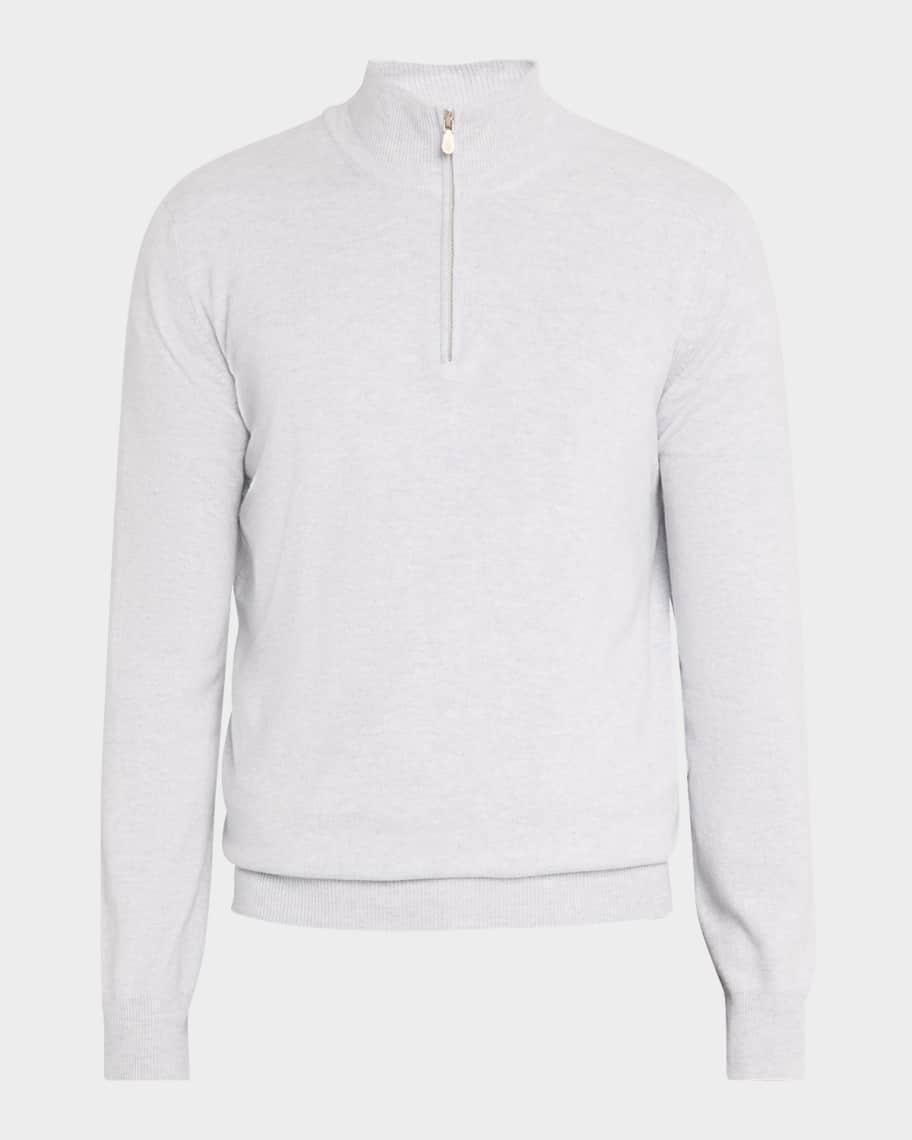 Mens Cashmere Half-Zip Sweater Product Image