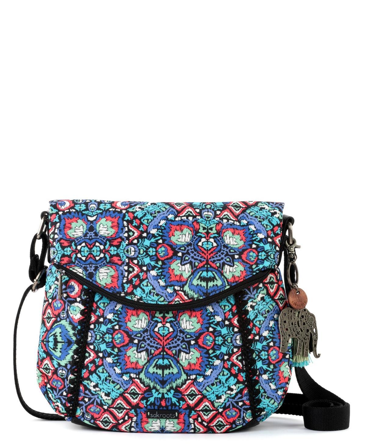 The Sak Artist Circle Foldover Crossbody (Royal Seascape) Cross Body Handbags Product Image