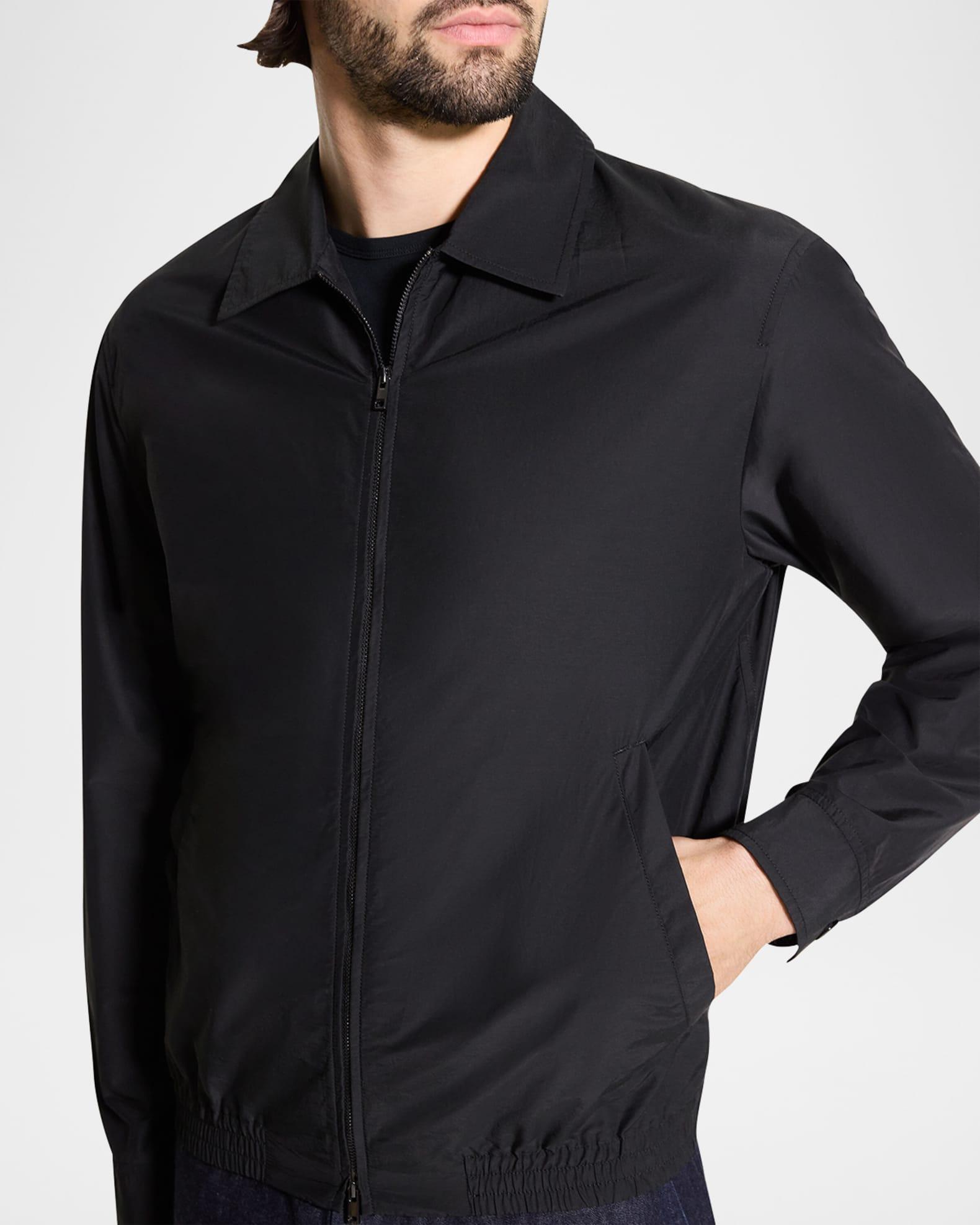 Men's Cotton and Nylon Full-Zip Blouson Product Image