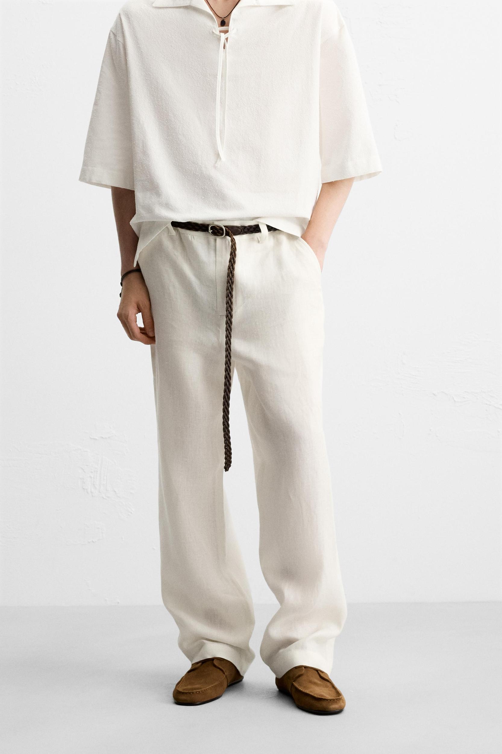 100% LINEN SUIT PANTS Product Image