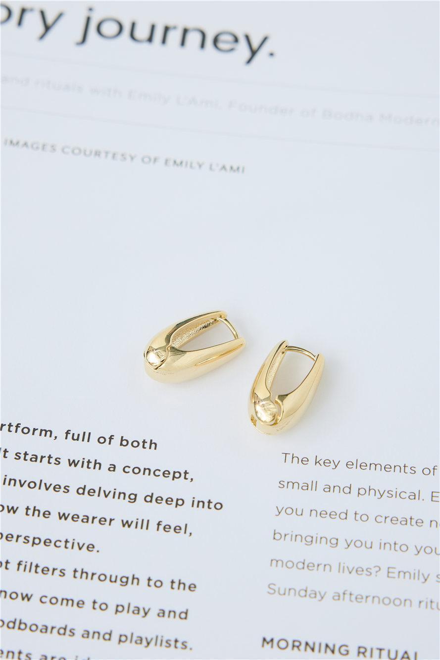18k Gold Plated Stunning Earrings Gold Product Image