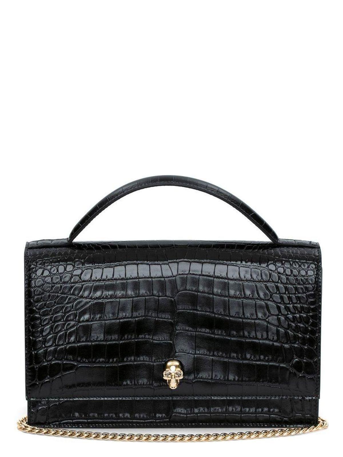 ALEXANDER MCQUEEN Top Handle Skull Bag In Black Product Image