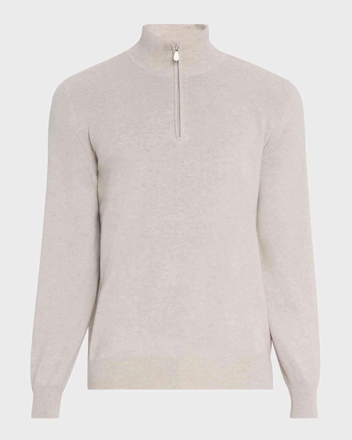 Mens Cashmere Half-Zip Sweater Product Image