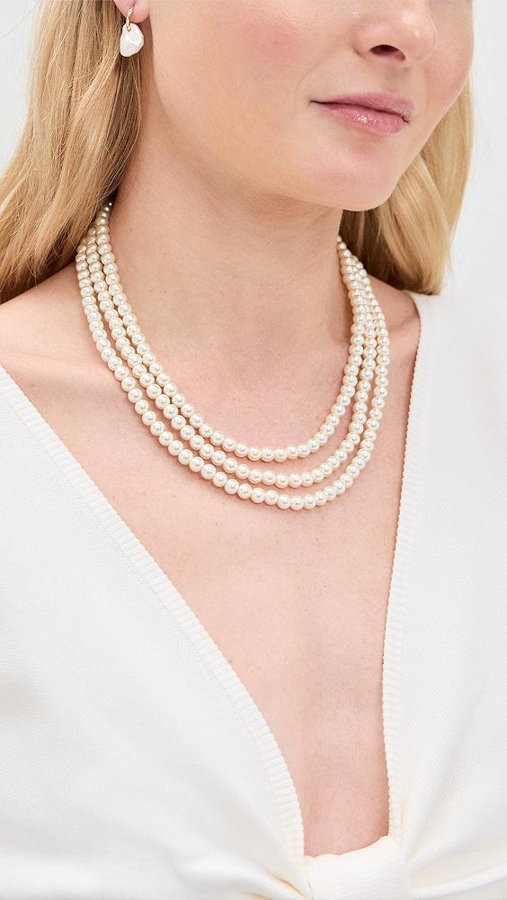 Lele Sadoughi Triple Pearl Strand Neckace | Shopbop Product Image