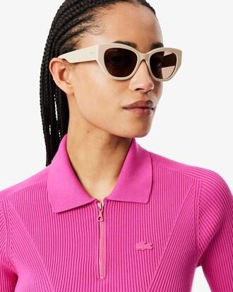 3D Ribbed Knit Polo Shirt Product Image