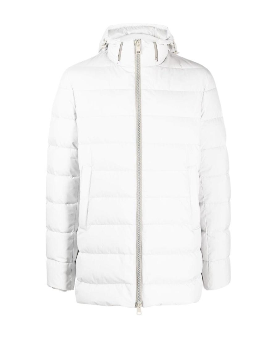 HERNO High-neck Hooded Padded Jacket In White Product Image