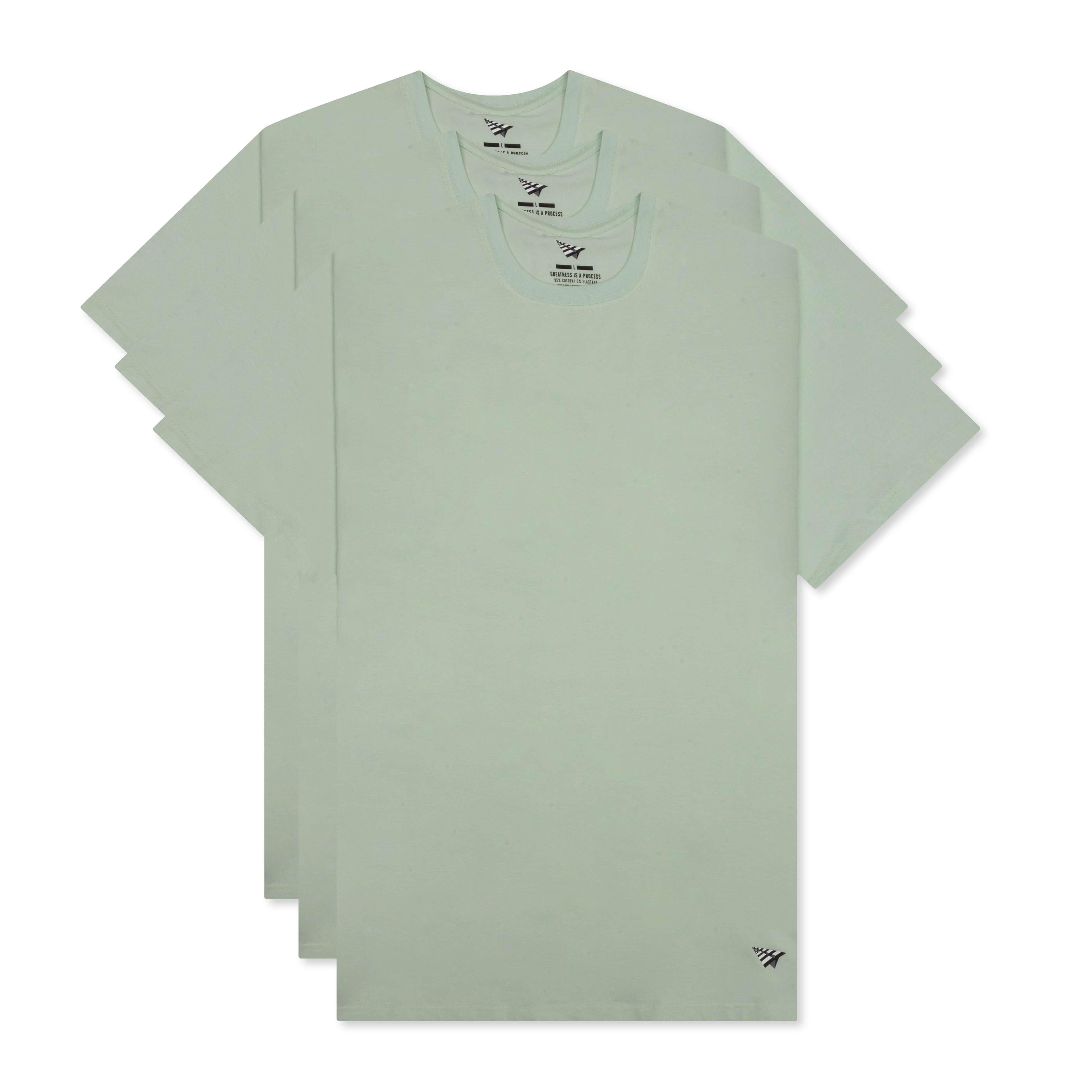 Essential 3 Pack Tee - Subtle Green Male Product Image