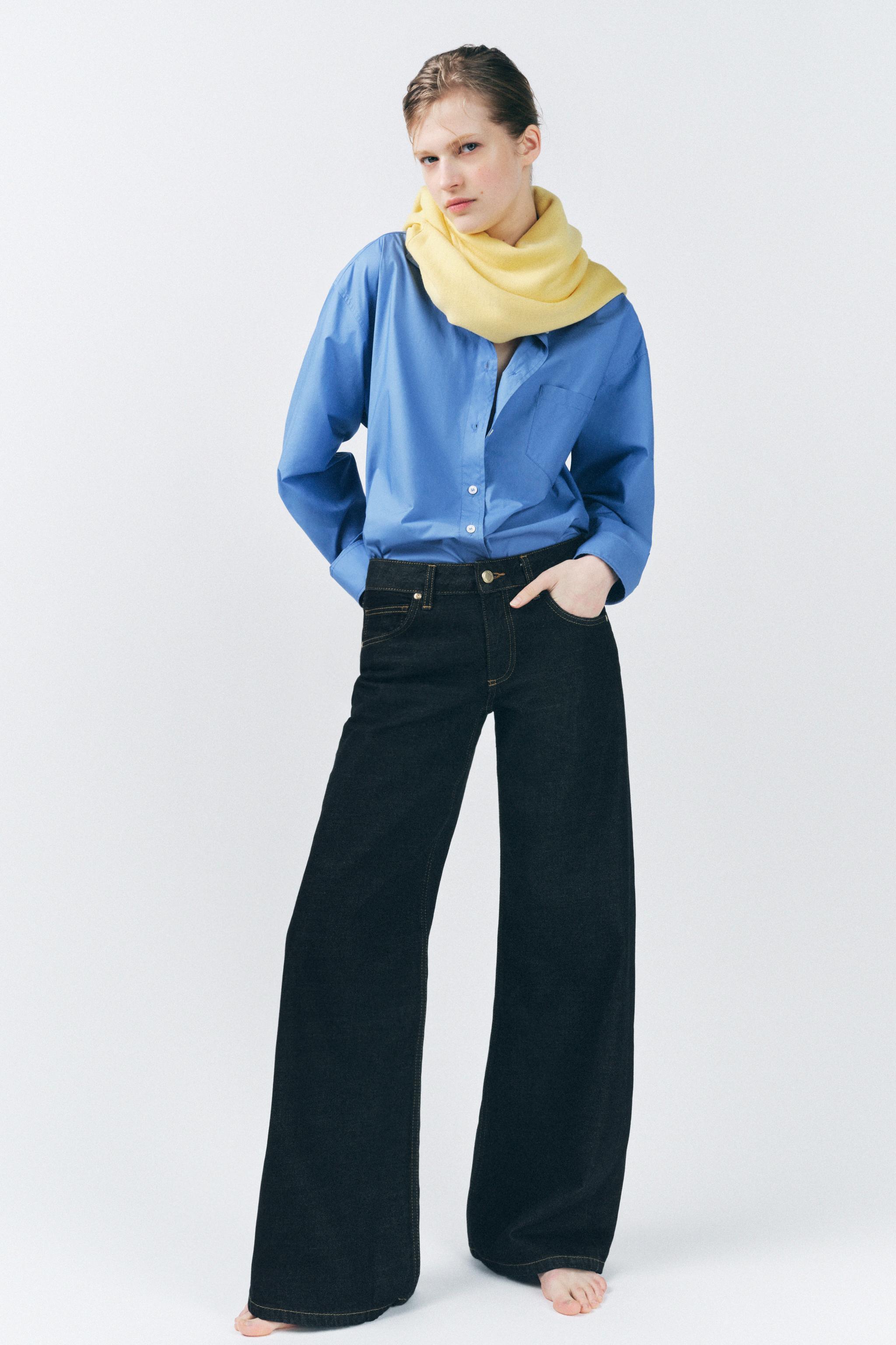 ZW COLLECTION WIDE LEG LOW RISE JEANS Product Image