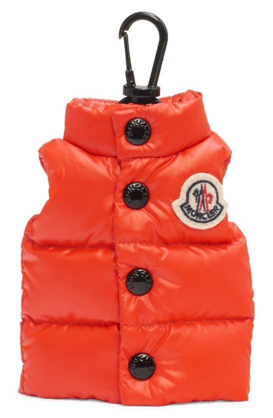 MONCLER Puffer Vest Key Ring In Red Product Image