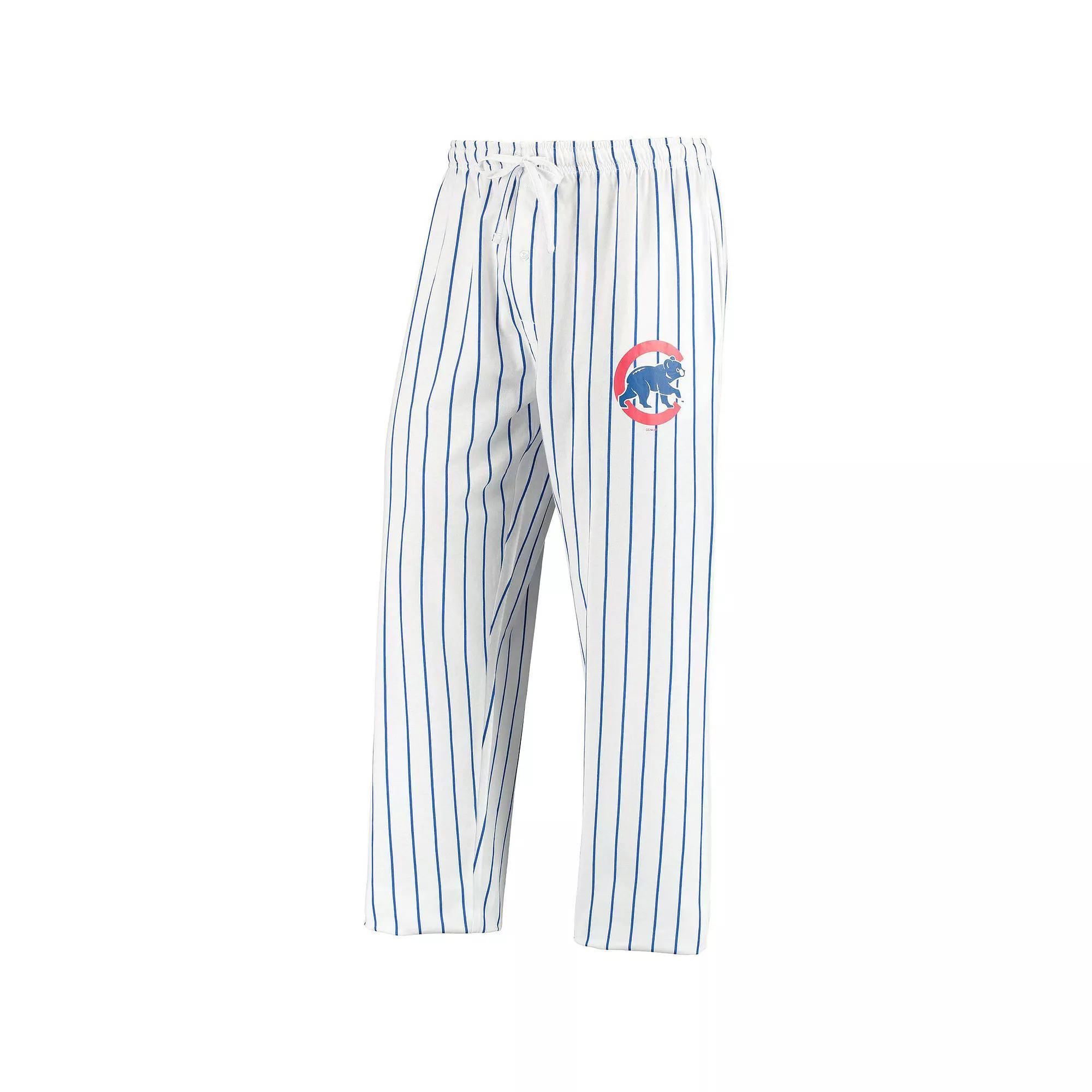Men's Concepts Sport White/Royal Chicago Cubs Vigor Sleep Pant, Size: Medium Product Image