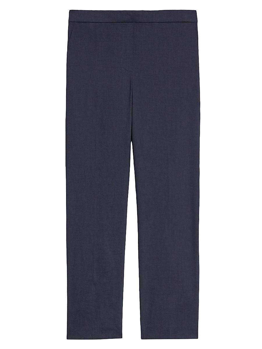 Womens Treeca Linen Pull-On Crop Pants Product Image
