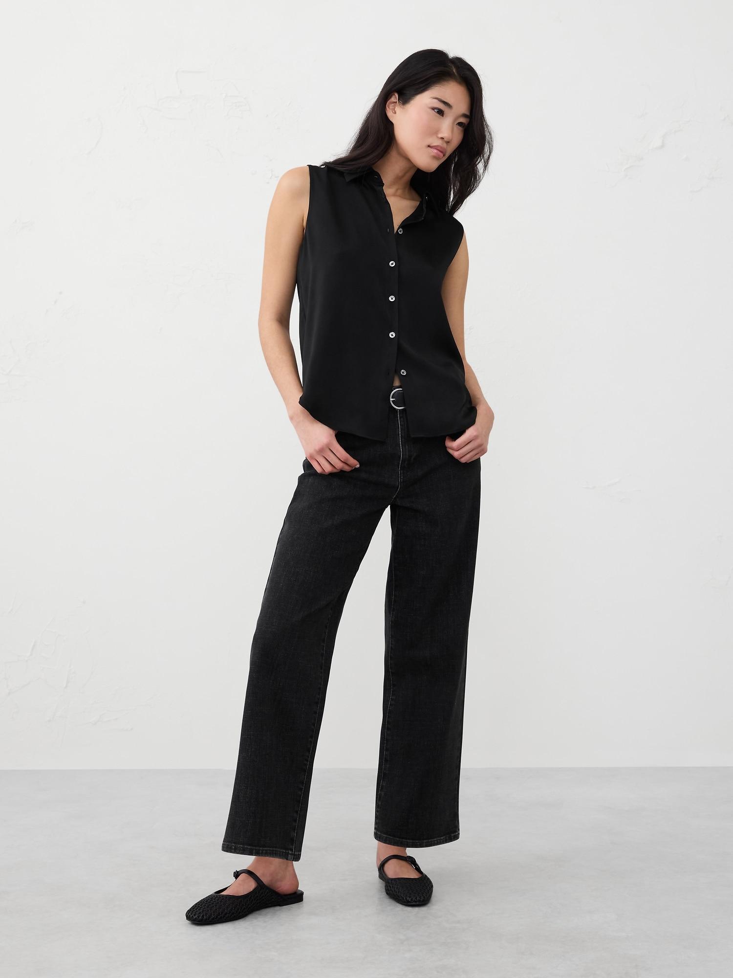 Silky Collared Top Product Image