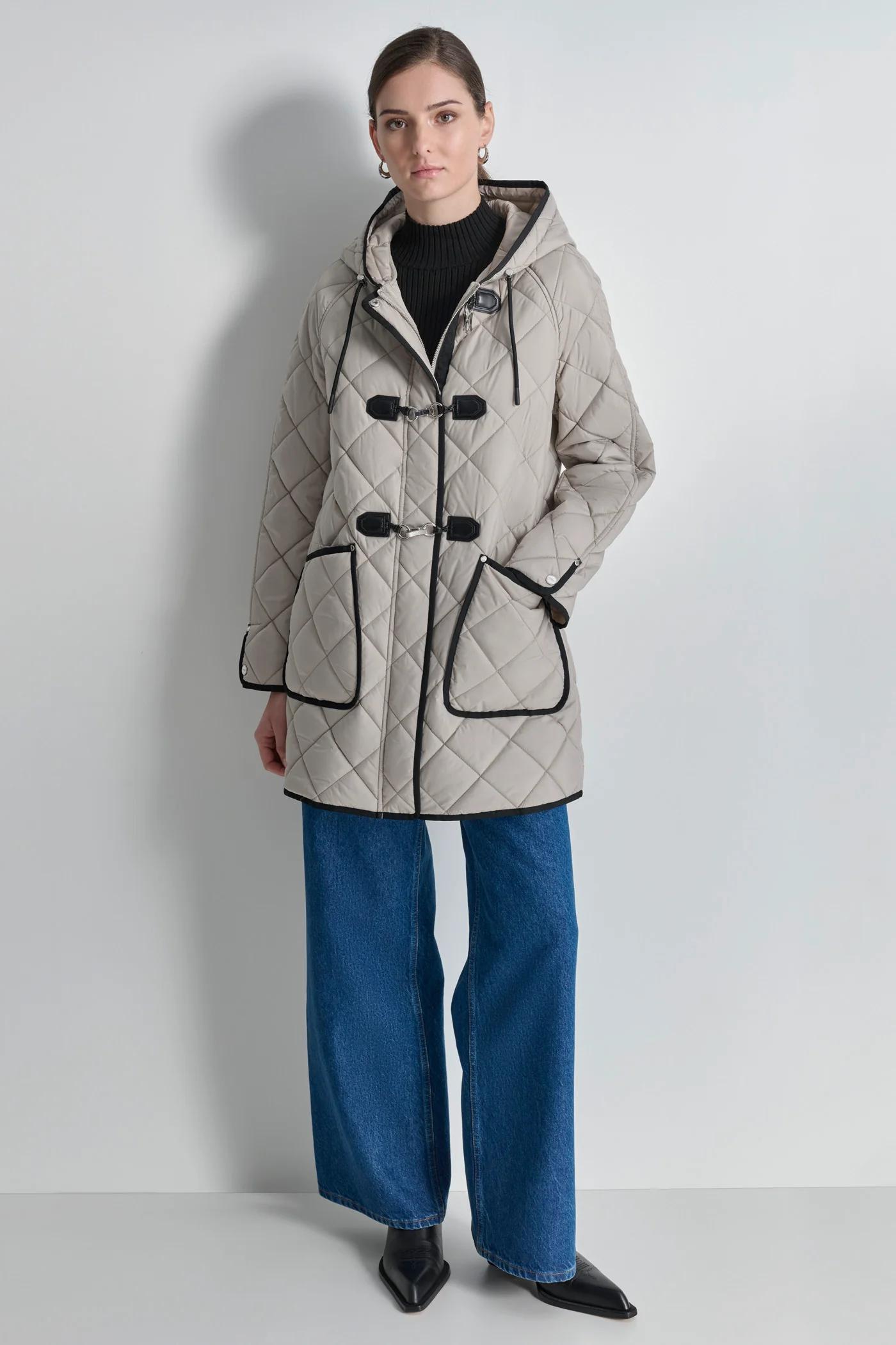 QUILTED COAT WITH TOGGLE Product Image