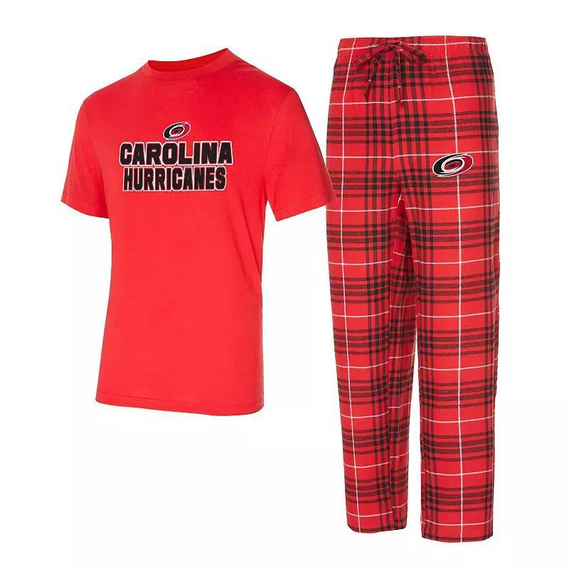 Men's Concepts Sport Carolina Hurricanes Vector T-Shirt & Pants Sleep Set, Size: Medium, Red Product Image