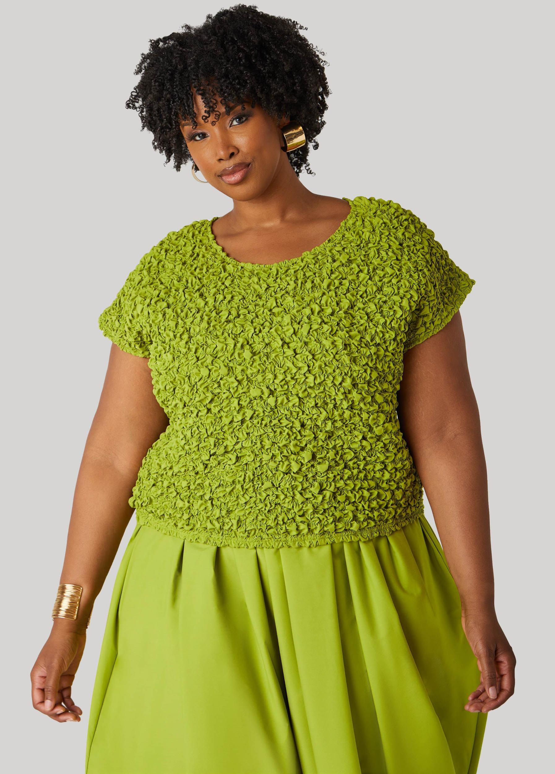 Puckered Poplin Top Product Image