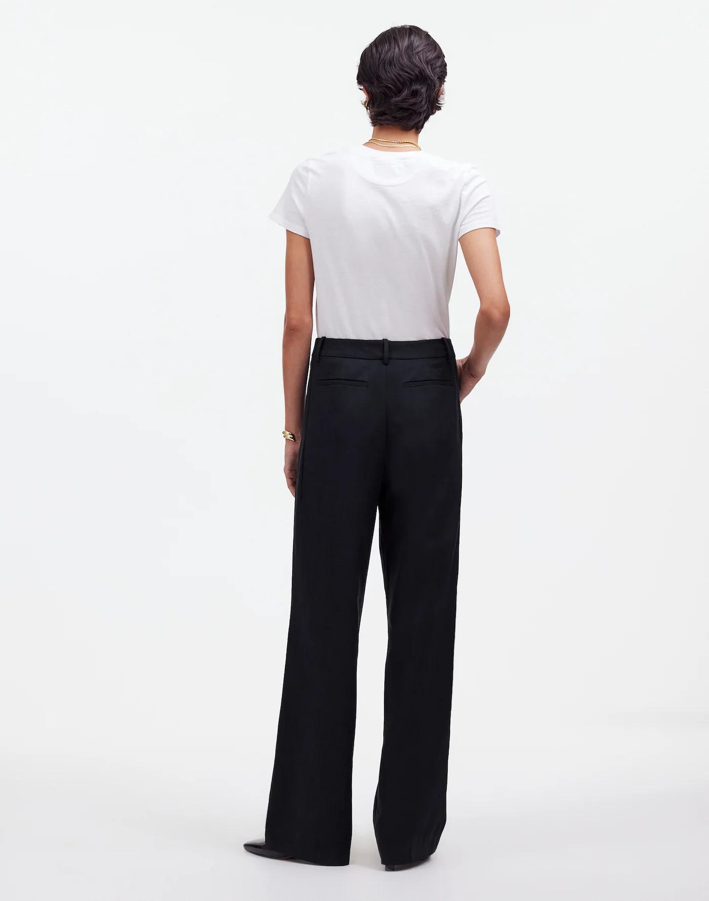 Slouchy Straight Pants in Drapey Twill Product Image