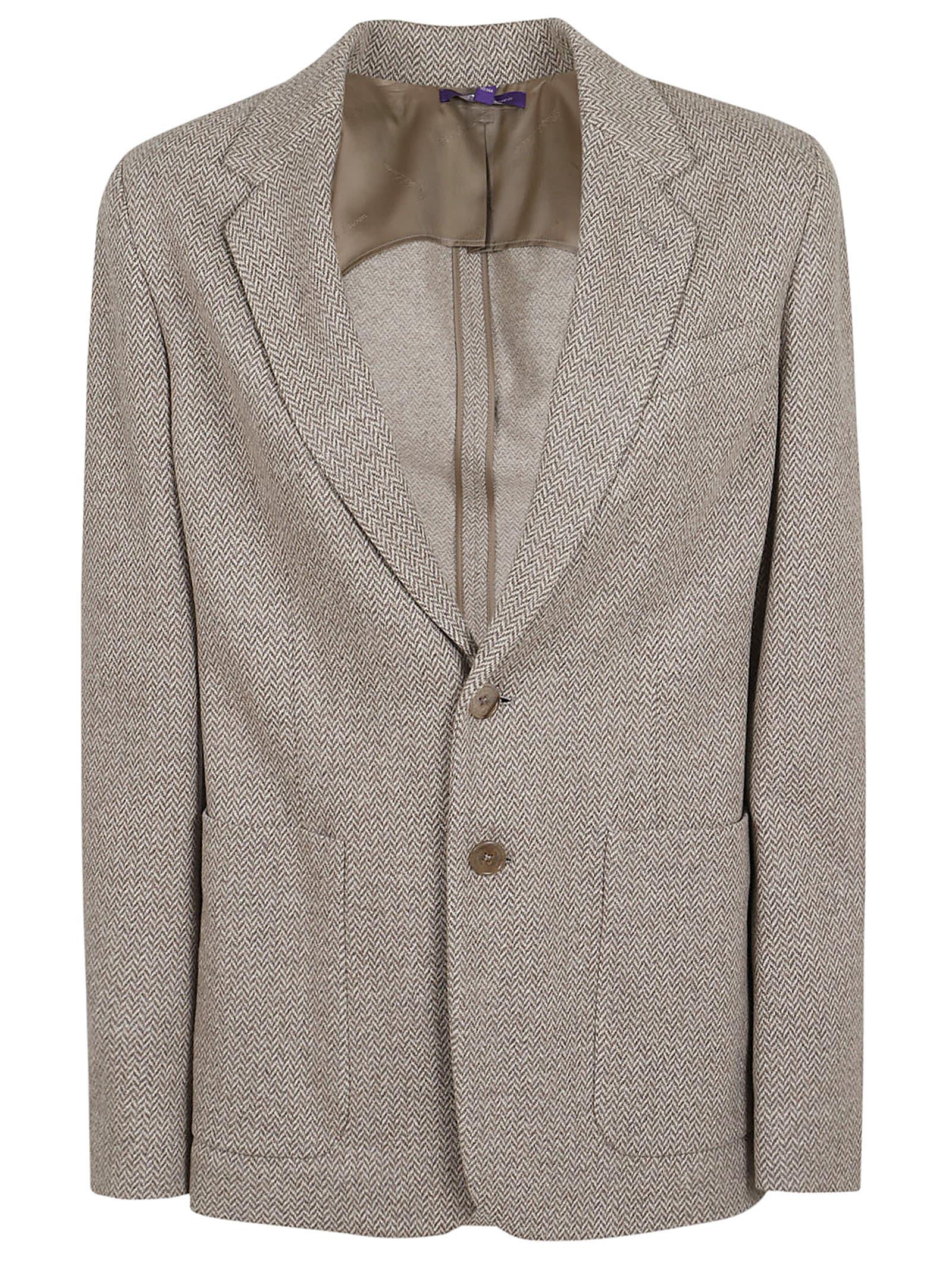 POLO RALPH LAUREN Herringbone Notch Lapel Single Vent Blazer In Beige Product Image