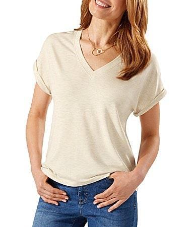 Tommy Bahama Kauai Soft Stretch Knit Jersey V-Neck Short Sleeve T Product Image
