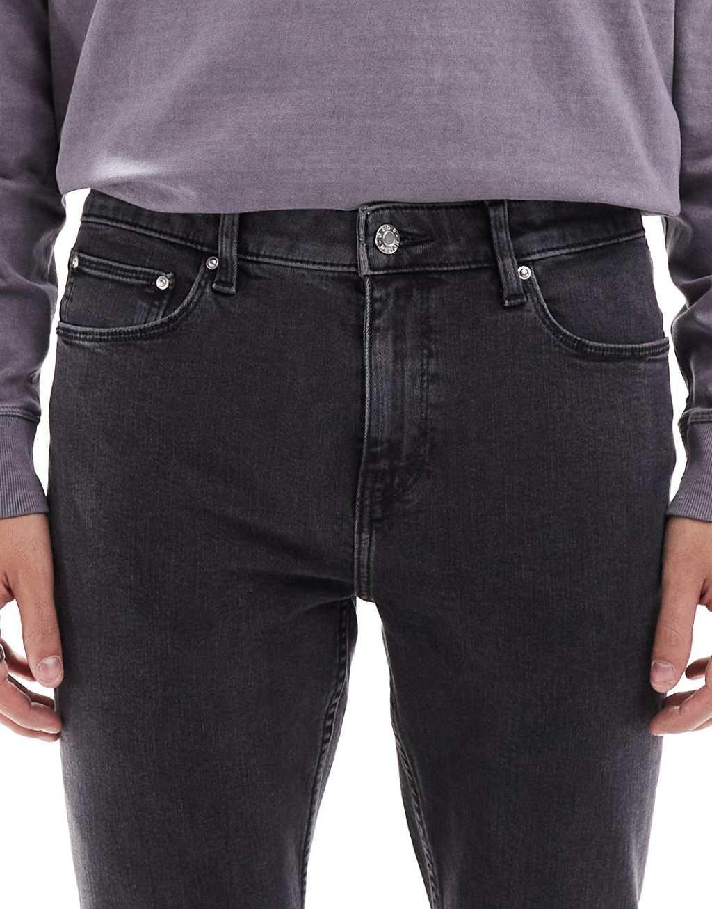 ASOS DESIGN flared jeans in washed black Product Image