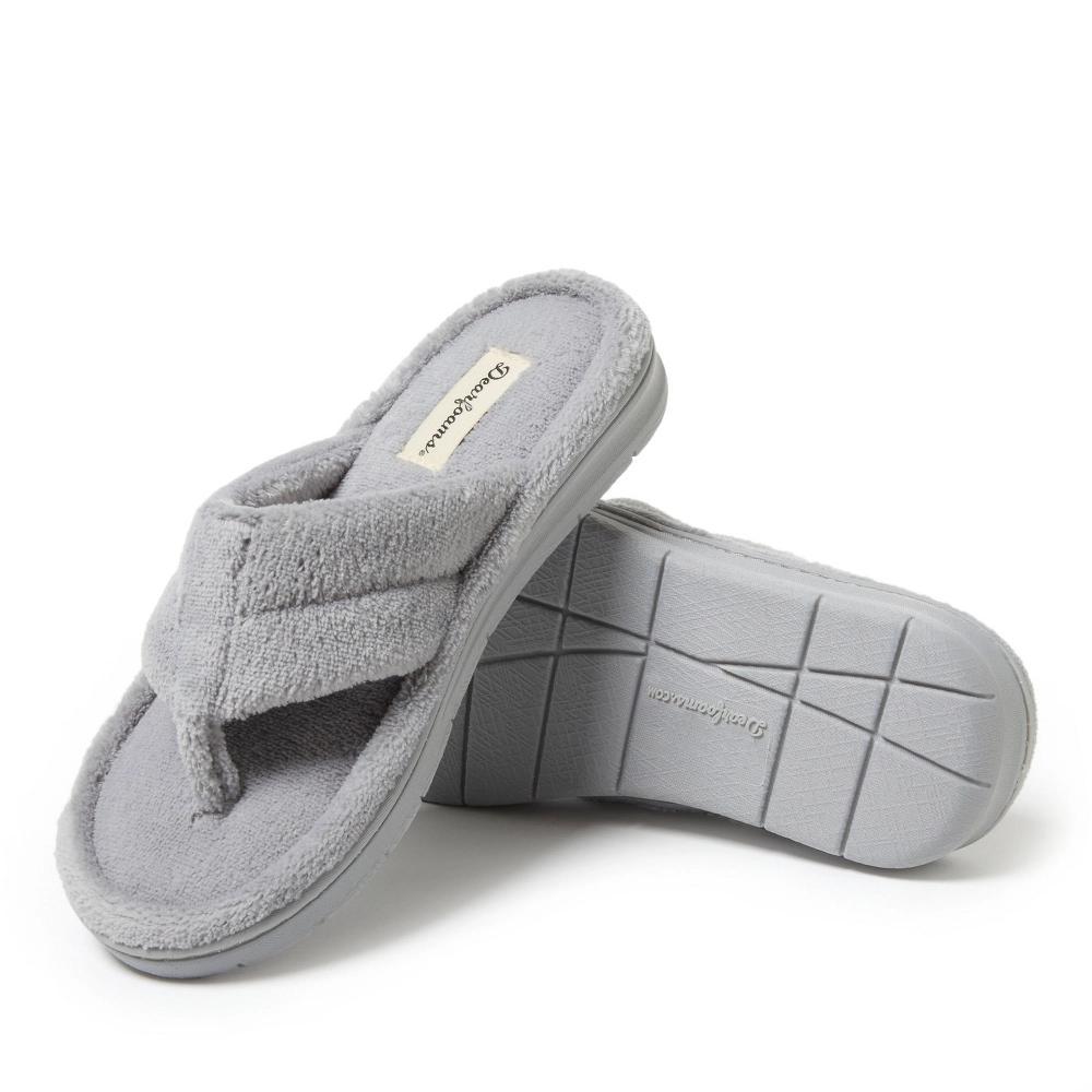 Womens Dearfoams Wrenley Terry Thong Slippers Product Image