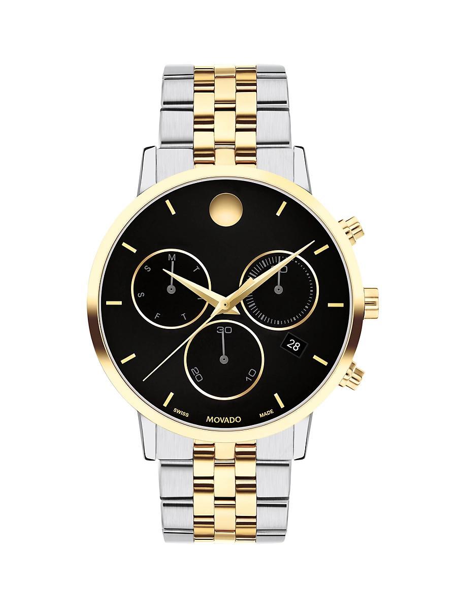 Movado Mens Museum Classic Quartz Chronograph Stainless Steel Bracelet Watch Product Image