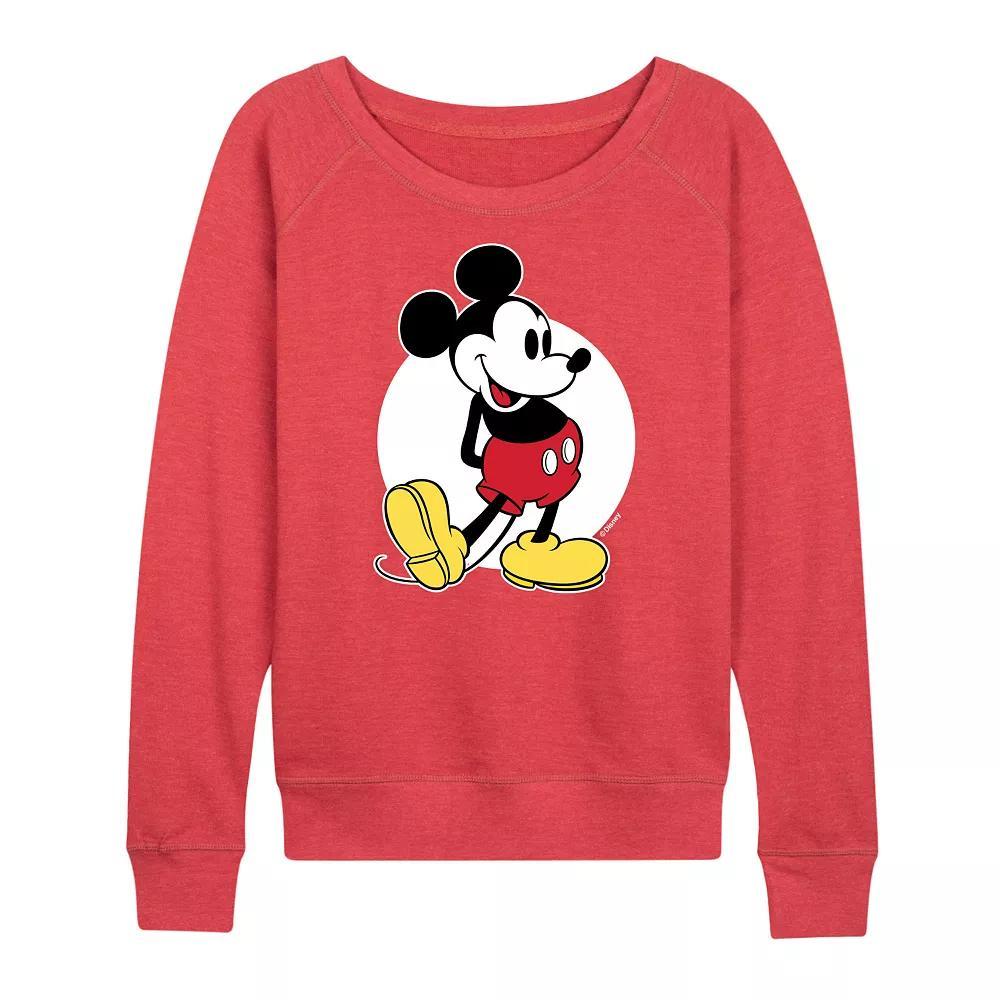 Disney's Mickey Mouse Women's Classic French Terry Long Sleeve Tee, Girl's,  Product Image