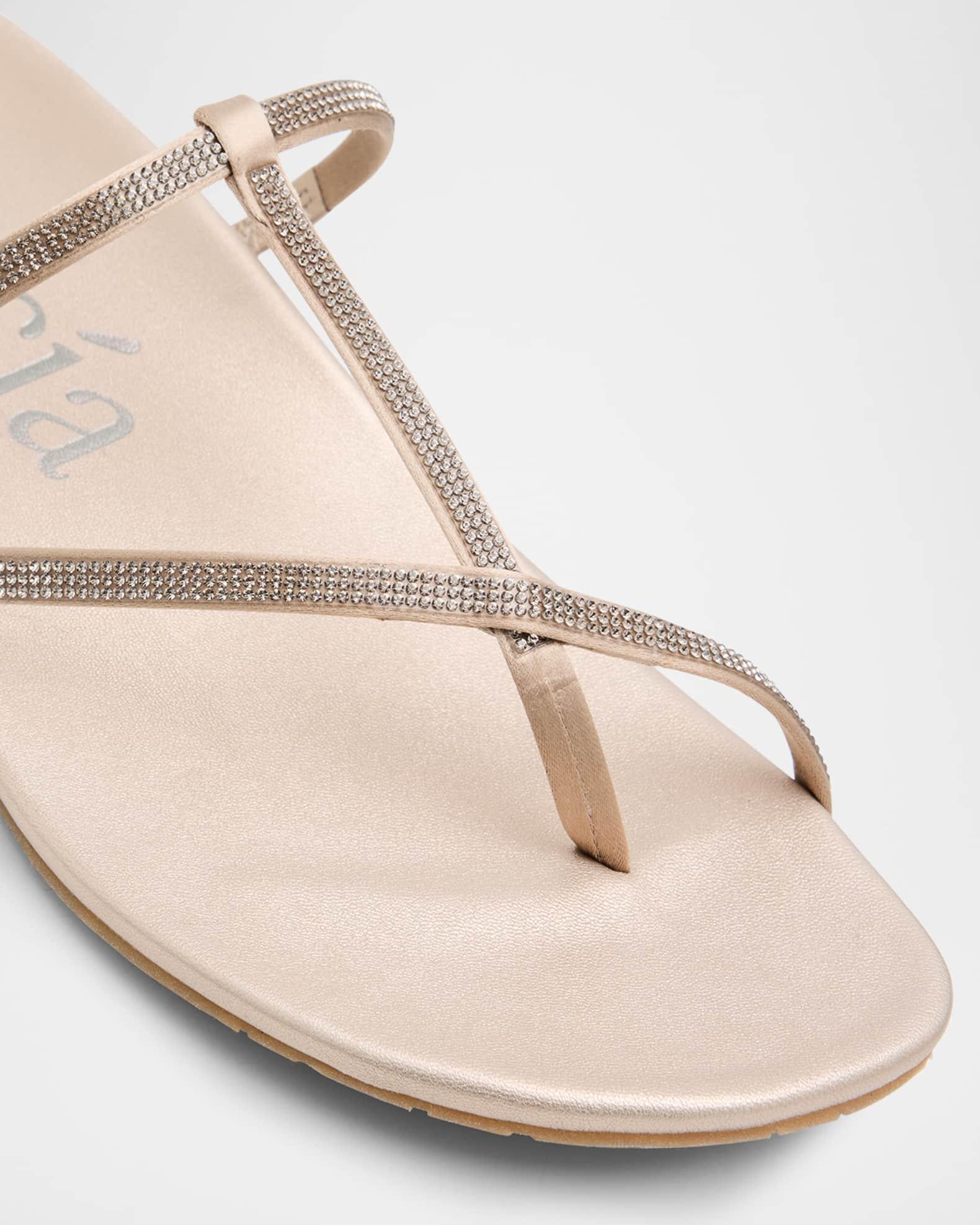 Belisa Crystal-Embellished Flat Thong Sandals Product Image