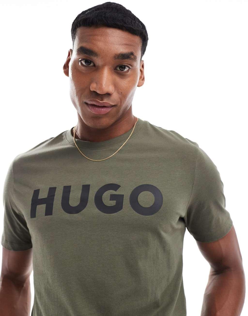 HUGO Red dulivio t-shirt in khaki Product Image