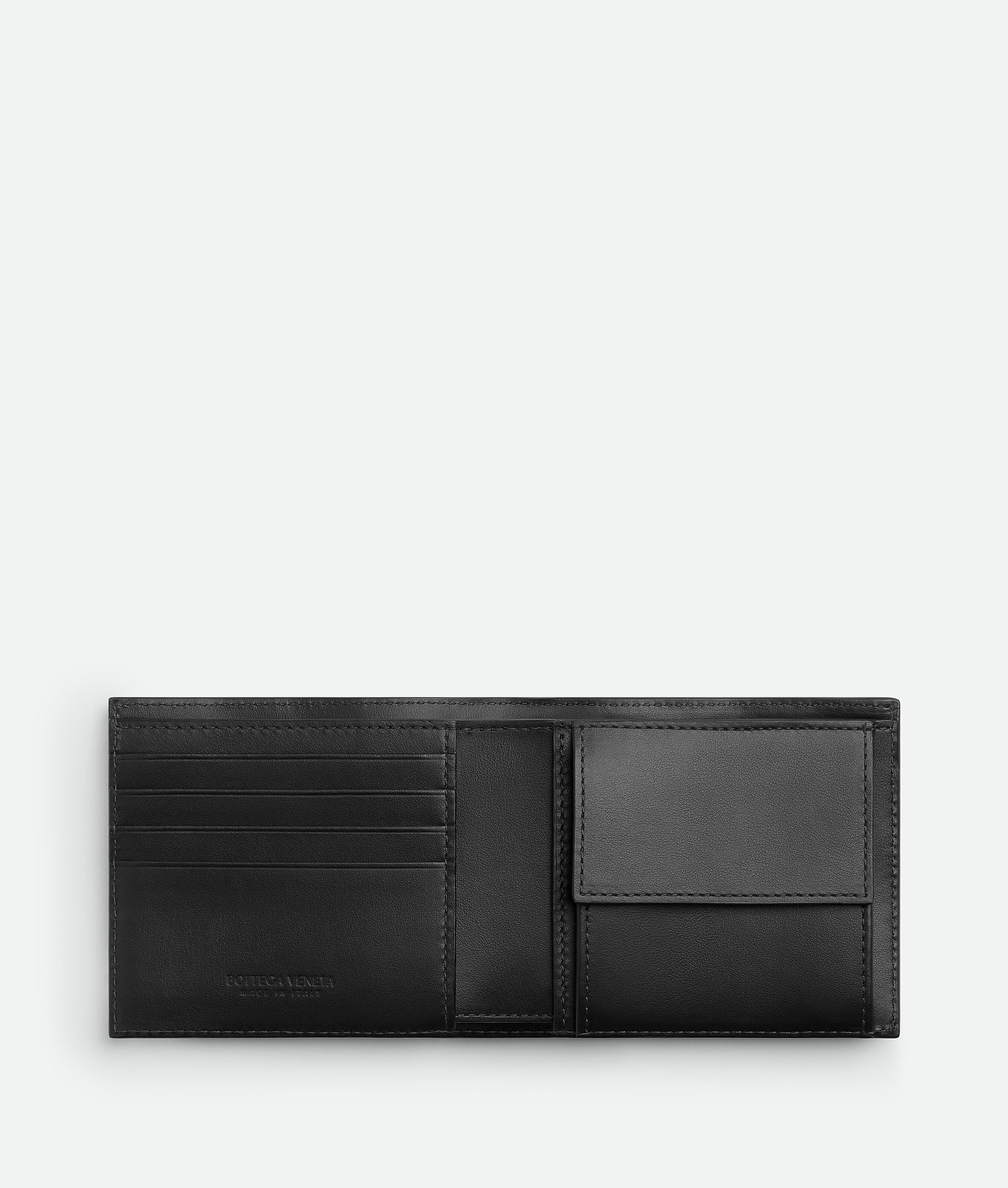 BOTTEGA VENETA Bottega  Veneta Intrecciato Bi-fold Wallet With Coin Purse In Black Product Image