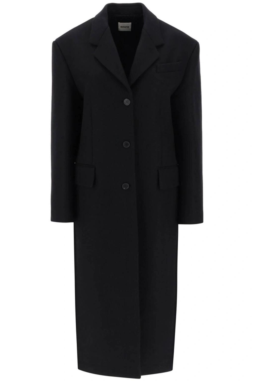 KHAITE Bontin Wool-blend Coat In Black Product Image