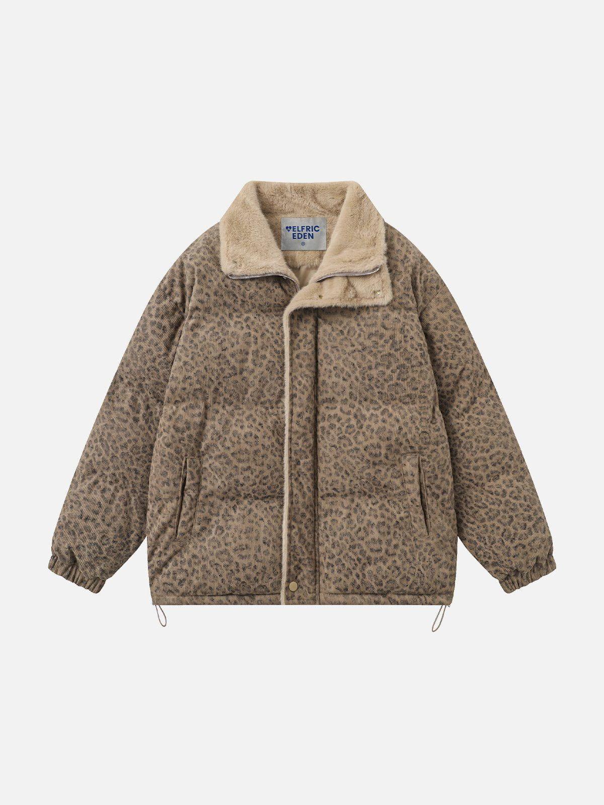 Aelfric Eden Leopard Print Corduroy Coat Product Image