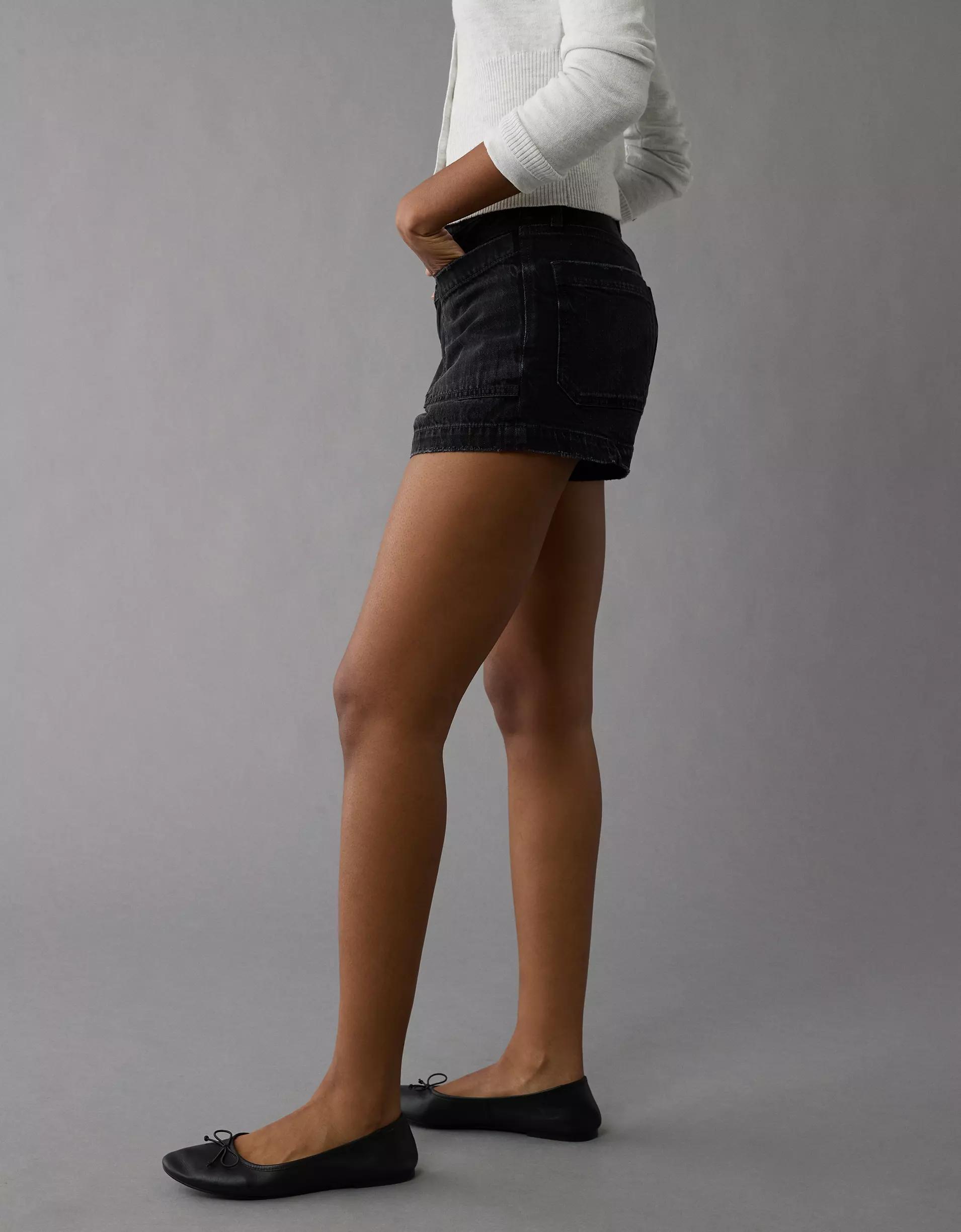 AE Strigid Super High-Waisted Relaxed Denim Short Product Image