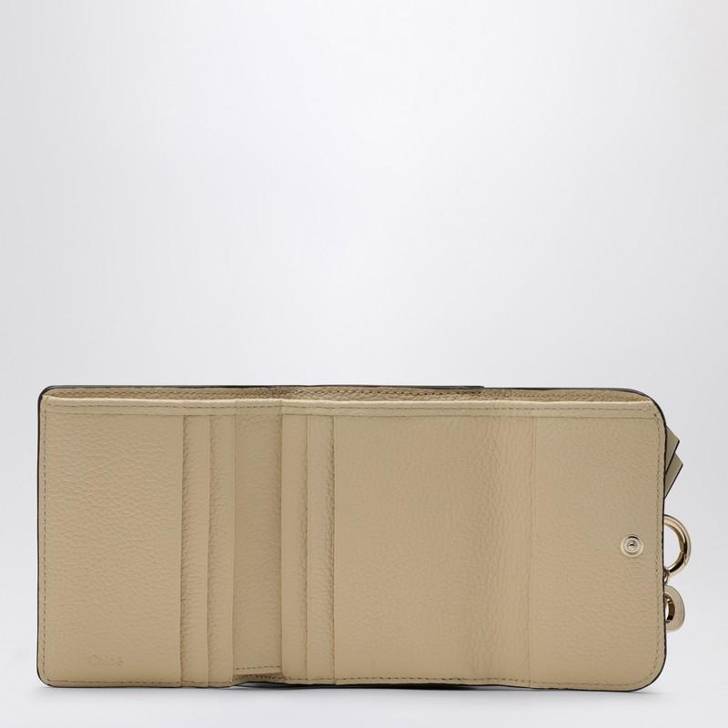 CHLOÉ Alphabet Small Trifold Beige Wallet In Multicolor Product Image