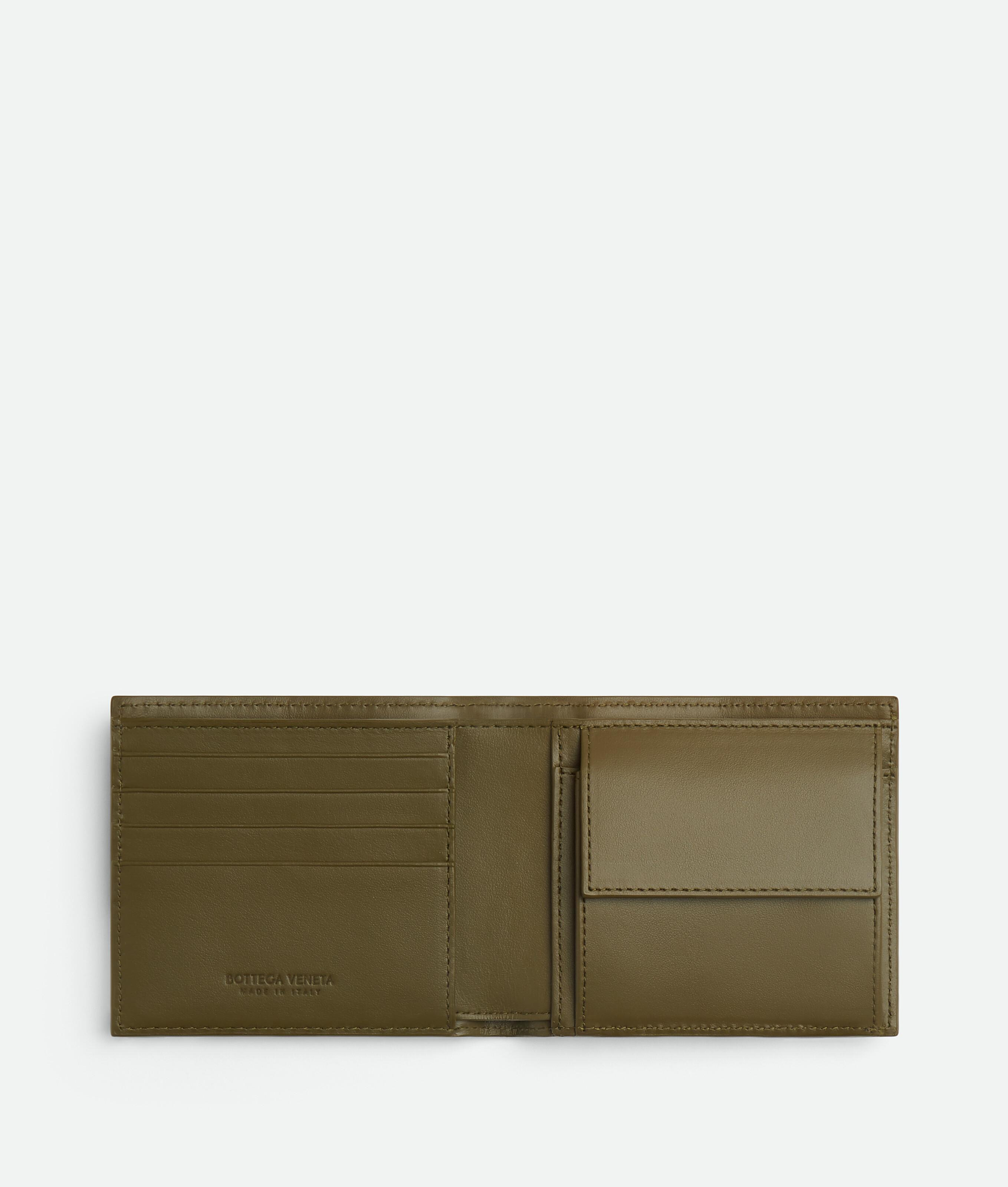 BOTTEGA VENETA Intrecciato Bi-fold Wallet With Coin Purse In Brown Product Image