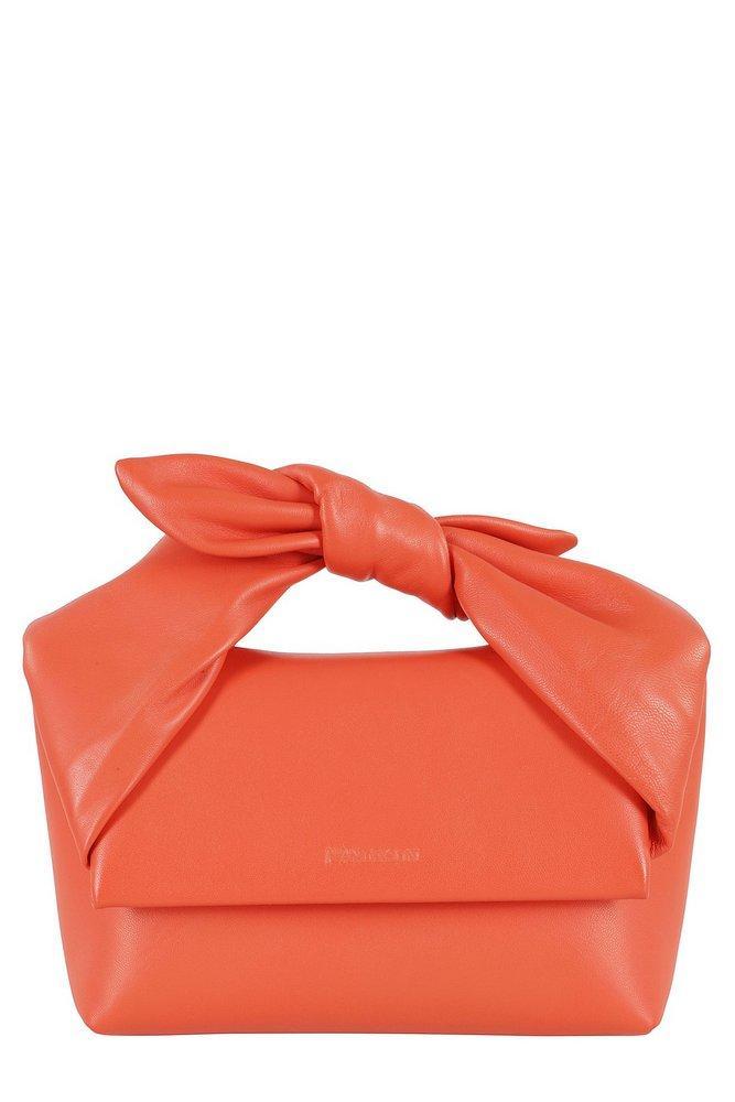 JW ANDERSON Bow Twister Foldover Tote Bag In Orange Product Image