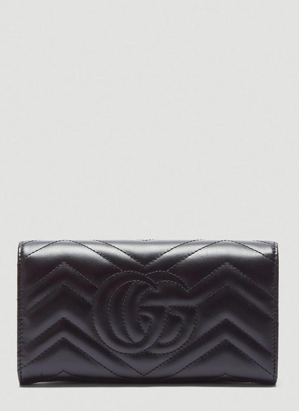 Gg Marmont Continental Wallet In Black Product Image